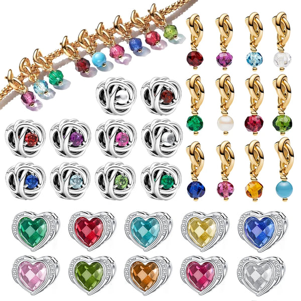 Birthstone Eternity Charms Jewelry Gift