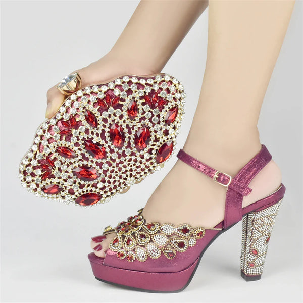 New Italian Party Shoes and Bag Set TYR56