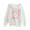 Pretty Kitty Off Shoulder Sweater