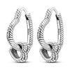 925 Sterling Silver Hoop Earrings with Zircon | Classic U-Shaped Women Jewelry