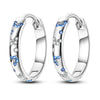 925 Sterling Silver Hoop Earrings with Zircon | Classic U-Shaped Women Jewelry
