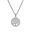 Stainless Steel Hollow Tree of Life  Jewelry Set