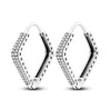925 Sterling Silver Hoop Earrings with Zircon | Classic U-Shaped Women Jewelry