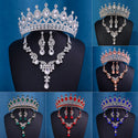 Crown Necklace Earring Jewelry Set Gift