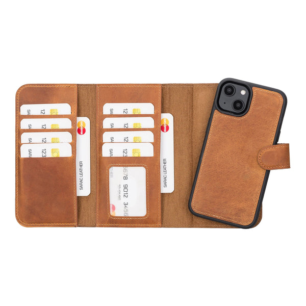 iPhone 14 Leather Wallet Case Detachable RFID – Santa