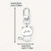 Silvery Cat Kawaii Keychain
