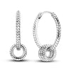925 Sterling Silver Hoop Earrings with Zircon | Classic U-Shaped Women Jewelry