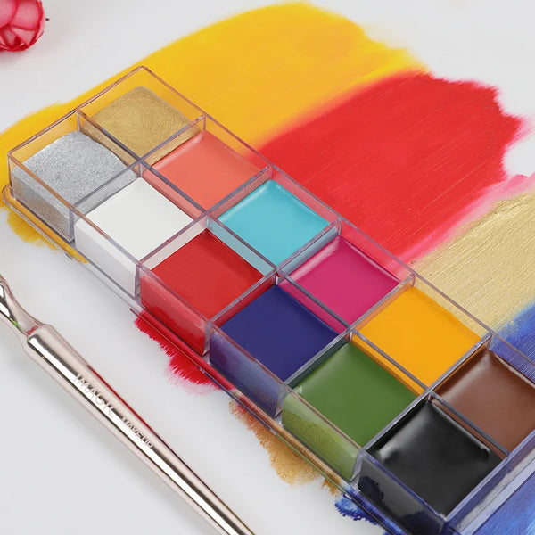 IMAGIC Professional  Makeup  Cosmetics 1 X12 Colors Body Painting+Skin Wax+professional Makeup Remover Makeup Set Tools