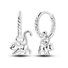925 Sterling Silver Hoop Earrings with Zircon | Classic U-Shaped Women Jewelry