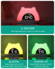 Cute Cat Rainbow Night Light & Alarm Clock