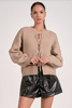The Cozy Tie Cardigan: Macchiato