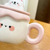 Kawaii Animal Pudding Ceramic Mugs
