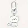 Silvery Cat Kawaii Keychain