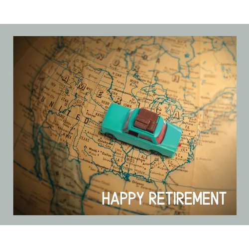 Happy Retirement Guest Book ( Landscape Hardcover ): Guest book for retirement, message book, memory book, keepsake, landscape, retirement book to sig - Hardcover