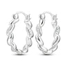 925 Sterling Silver Hoop Earrings with Zircon | Classic U-Shaped Women Jewelry