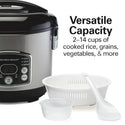 Hamilton Beach Digital Programmable Rice Cooker Food Steamer With 14Cup Capacity