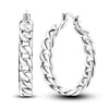 925 Sterling Silver Hoop Earrings with Zircon | Classic U-Shaped Women Jewelry