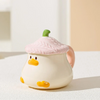 Kawaii Duck Mug With Lid