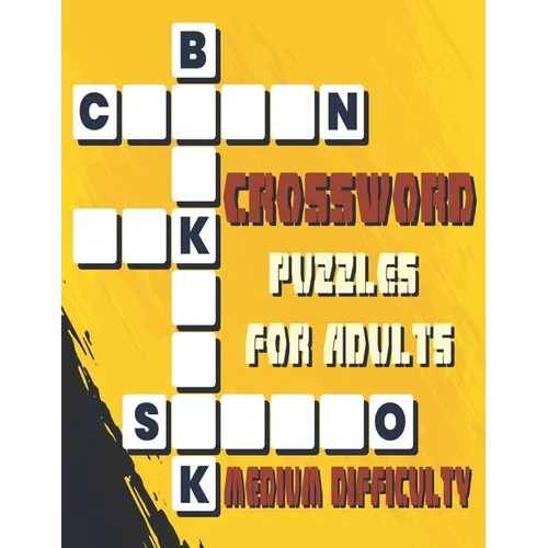 Crossword Puzzles for Adults Medium Difficulty: 42 Puzzles Brain for Men, Women; Adult & Seniors; Puzzles Medium Difficulty; EASY TO READ - Paperback