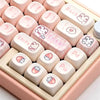 Strawberry Bunny Keyboard Keycaps