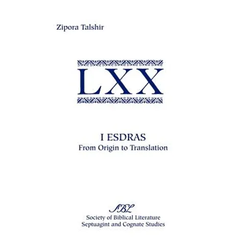 I Esdras: From Origin to Translation - Paperback