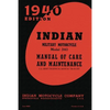 Indian Military Motorcycle Model 340 Manual of Care and Maintenance - Paperback