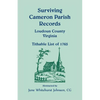 Surviving Cameron Parish Records, Loudoun County, Virginia: Tithable List of 1765 - Paperback