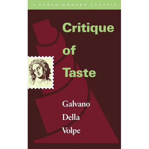Critique of Taste - Paperback