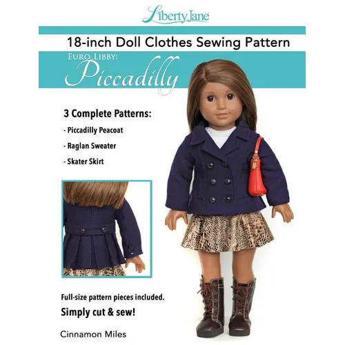 Liberty Jane 18 Inch Doll Clothes Pattern Euro Libby: Piccadilly - Paperback