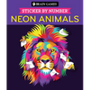 Brain Games - Sticker by Number: Neon Animals (28 Images to Sticker) - Paperback