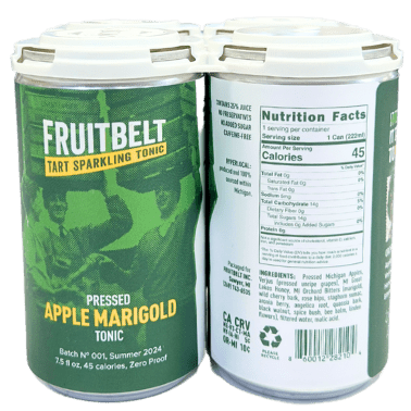 Sparkling Tonic, Apple Marigold, Fruitbelt, 4-Pack