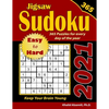 2021 Jigsaw Sudoku: 365 Easy to Hard Puzzles for Every Day of the Year: : Keep Your Brain Young - Paperback