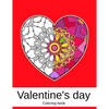 Valentine's day. Coloring book: 50 unique Heart Coloring book Mandala for Adults (volume 2) 8.5 x 11 inches - Paperback