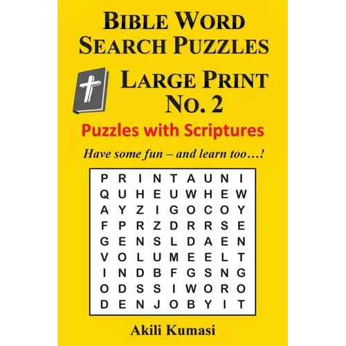 Bible Word Search Puzzles, Large Print No. 2: 50 Puzzles with Scriptures - Paperback