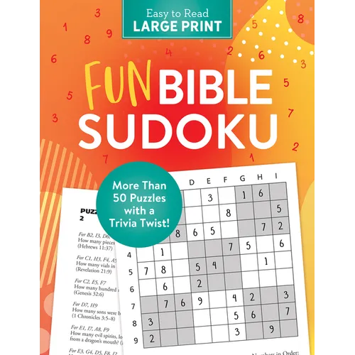 Fun Bible Sudoku Large Print: 50+ Puzzles with a Trivia Twist! - Paperback