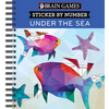 Brain Games - Sticker by Number: Under the Sea - 2 Books in 1 (42 Images to Sticker) - Spiral