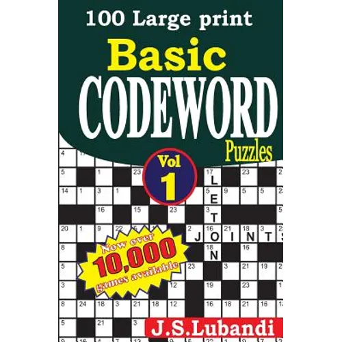 100 Large print Basic Codeword puzzles - Paperback