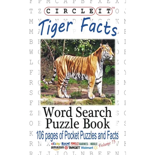 Circle It, Tiger Facts, Word Search, Puzzle Book - Paperback