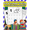 Pre K number tracing math workbook for preschoolers: Tracing numbers, shapes, line, alphabets books for kids ages 3-5 scholastic - Paperback