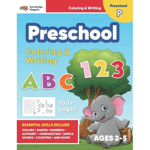 Jumbo ABC's & 123 Preschool Coloring Workbook: Ages 2 and up, Colors, Shapes, Numbers, Letters, Learn to Write the Alphabet (Essential Activity Book f - Paperback