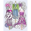 Delightful Dresses: Adult Coloring Book - Paperback