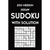 200 Medium Jigsaw Sudoku With Solution: 9x9, Puzzle Book, 2 puzzles per page - Paperback