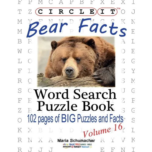 Circle It, Bear Facts, Word Search, Puzzle Book - Paperback