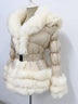 Beige with light fur