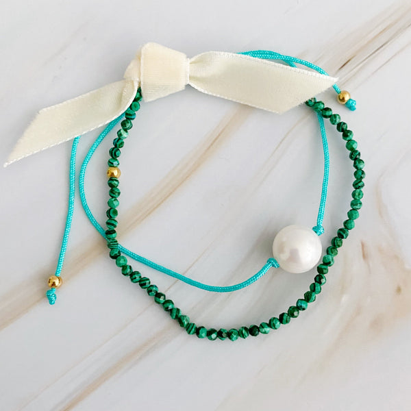 Genuine Pearl Color Dream Bracelet Set of 2