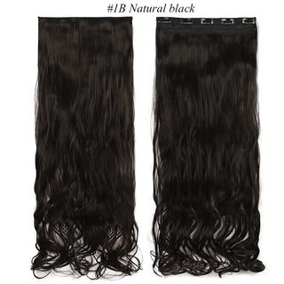 Buy natural-black Synthetic Long Wavy Clip in