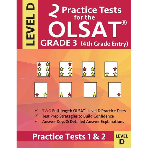 2 Practice Tests for the OLSAT Grade 3 (4th Grade Entry) Level D: Gifted and Talented Test Prep for Grade 3 Otis Lennon School Ability Test - Paperback