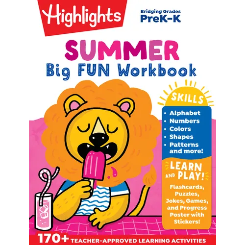 Summer Big Fun Workbook Bridging Grades P & K: Prep for Kindergarten Summer Activity Book, Prek to Kindergarten Summer Workbook with Alphabet, Numbers - Paperback