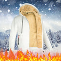 Winter Lambswool Coats Zipper Hoodies Thicken Warm Jackets Long Sleeve Sweatshirts Casual Sports Fleece Black Hooded Coats