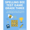 Spelling Bee Test Game Grade Three: Spelling Bee Test Game Grade Three; Spelling Bee Test; Spelling Bee Game Grade Three; Spelling Bee Puzzles;spellin - Paperback